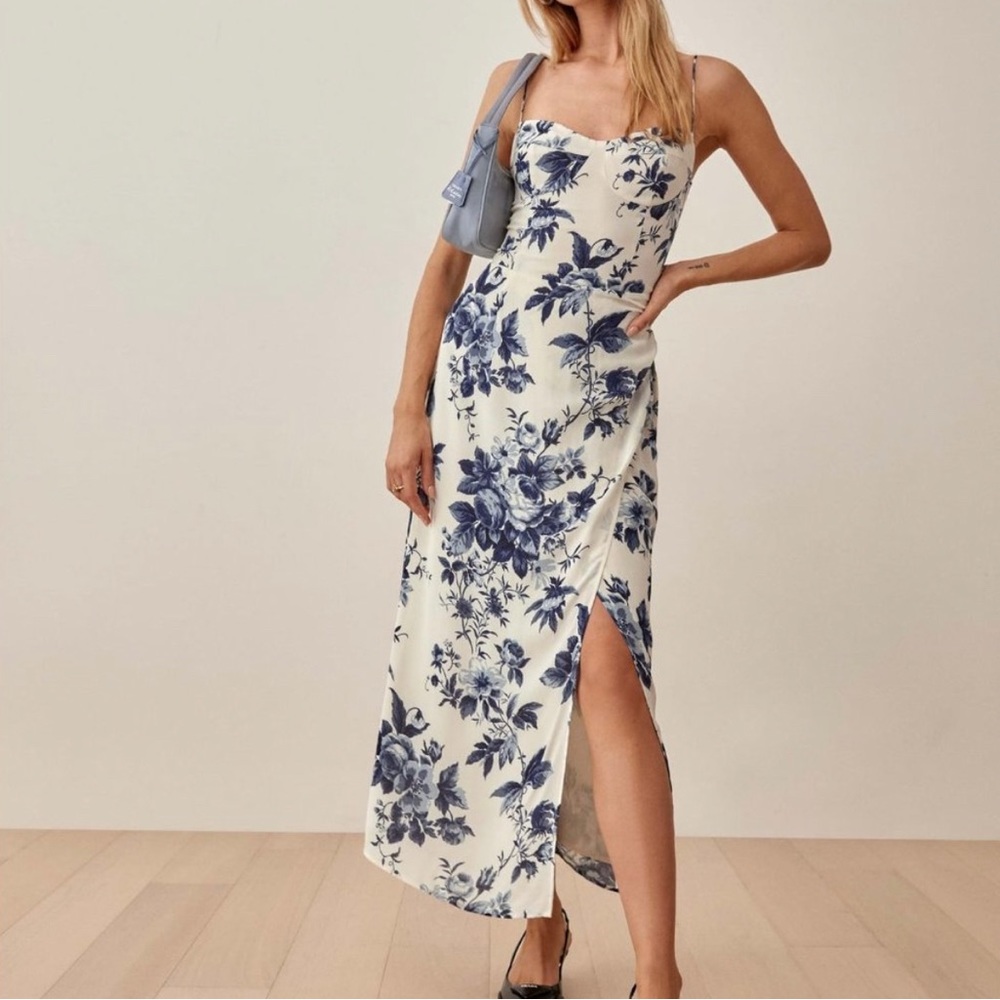 Reformation Kourtney Dress - Pattern: Faye - Size:8